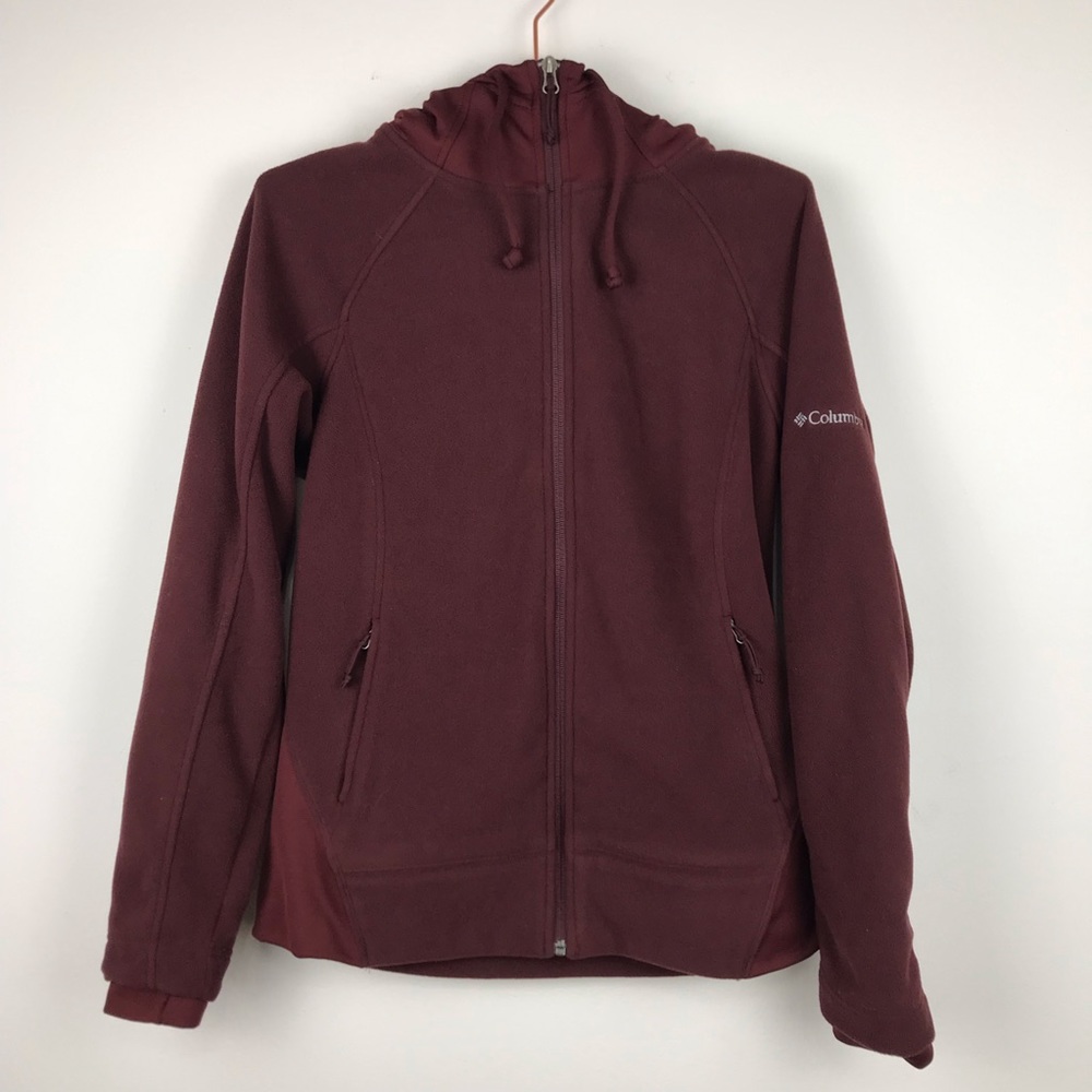 Columbia Full Zip Mock Neck Hooded Sweatshirt M
